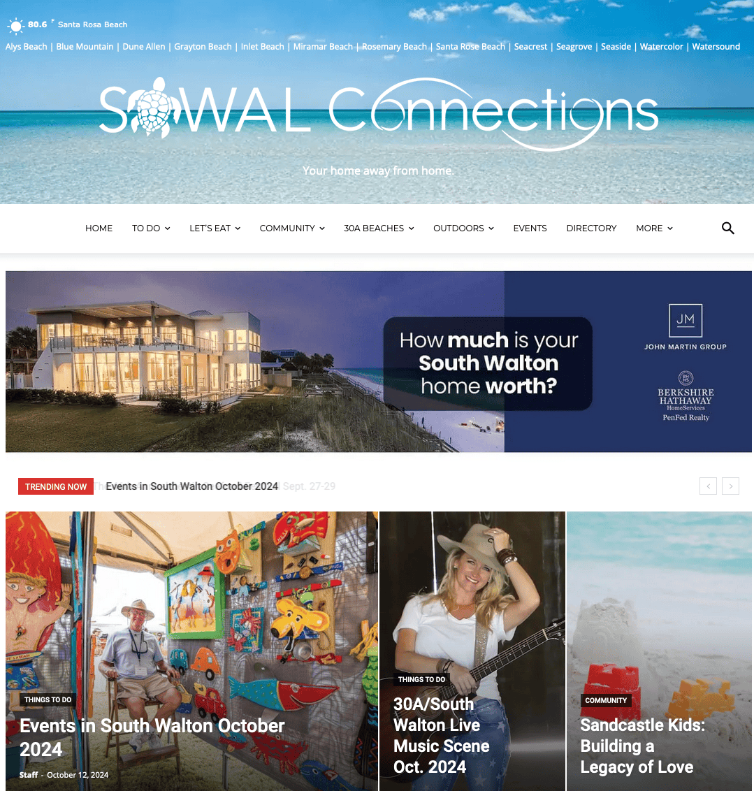 Screen Shot SoWal Connections SEO Manger SEO Manager, SoWal Connections, South Walton, Florida, Tourism,